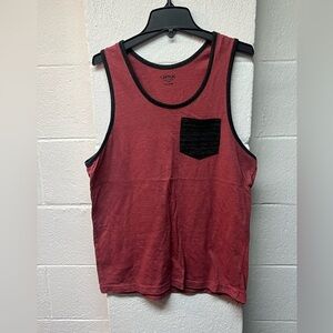 Carbon Pocket Tank Top. Aztec print pocket.